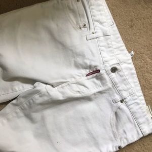 Dsquared2 white slim straight cut jeans